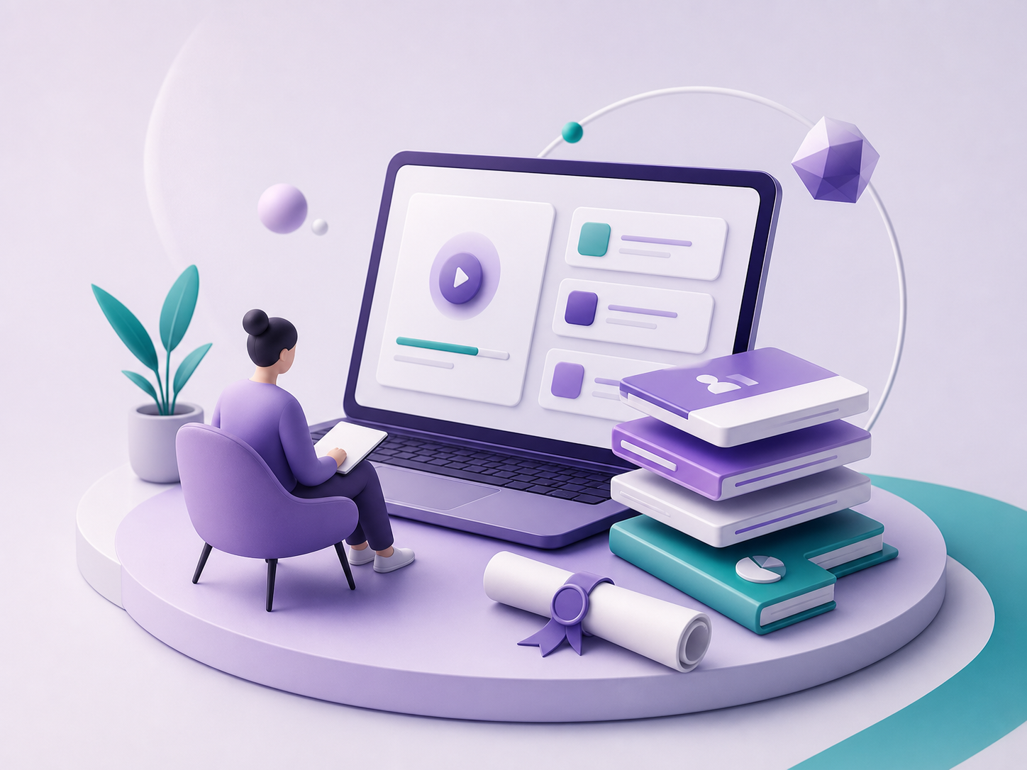 Ilustração 3D de educação corporativa MindRisk